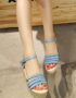G028 Xăng Đan Đế Xuồng Cói 3 Quai Tết Chéo