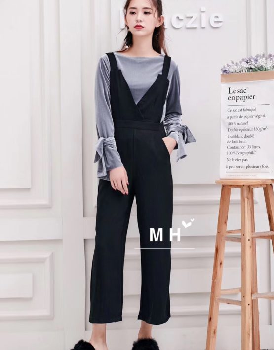 Y84 ÁO NHUNG LỤA CỔ THUYỀN BUỘC TAY