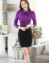 A1204 Áo Sơ Mi Xếp Bèo Vuông Trước Ngực Thắt Dây