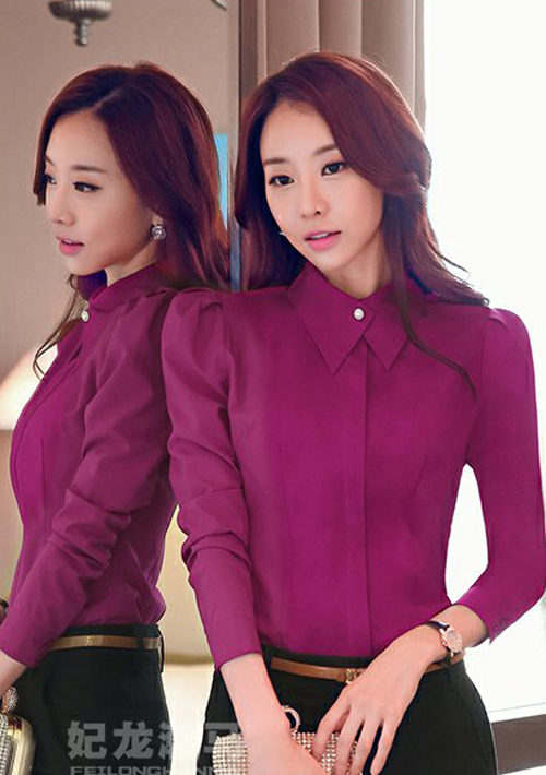 A1201 ÁO SƠ MI CỔ BẺ TAY XẾP LY BỒNG