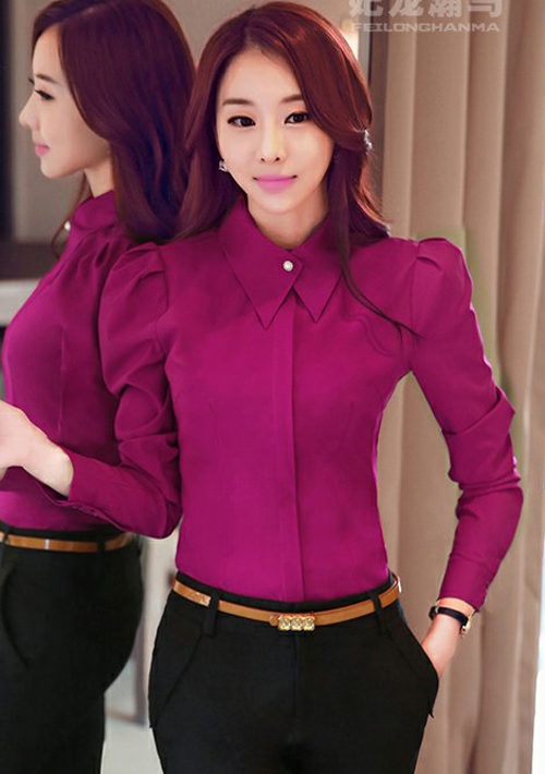 A1201 ÁO SƠ MI CỔ BẺ TAY XẾP LY BỒNG