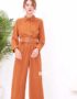 AV54 Jumsuit cổ sơ mi dài tay (kèm đai)