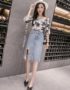 CV1917 : Chân váy denim rách xẻ đùi đơn giản