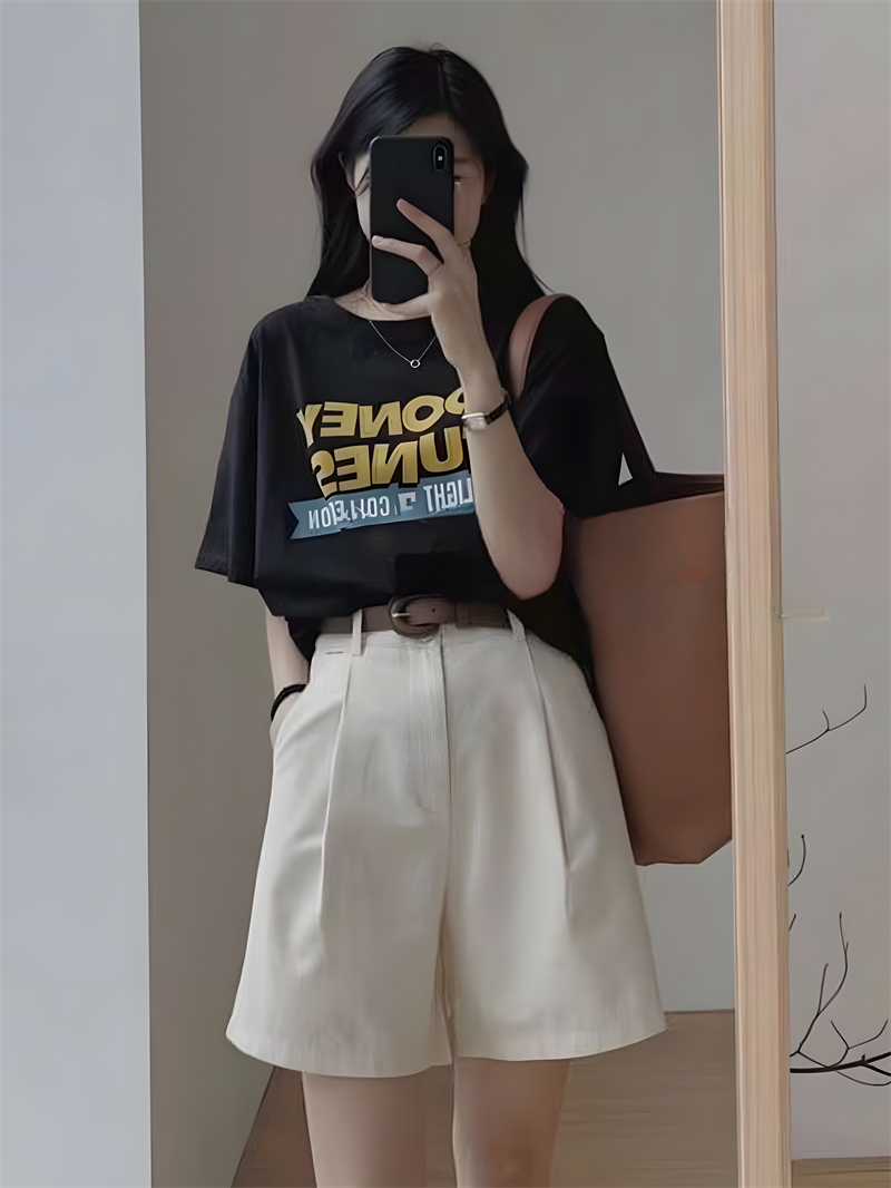 SB228 : Set bộ áo thun in dáng rộng + quần short dài